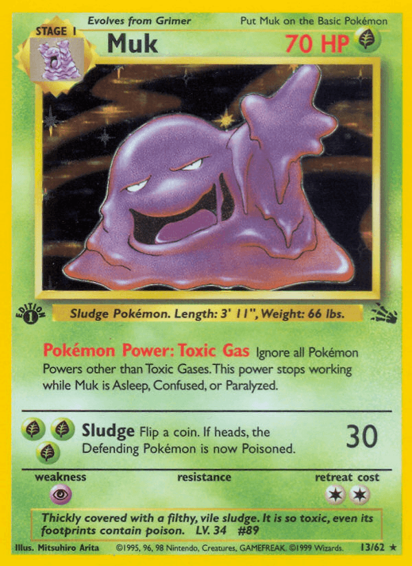 Muk 13/62 Fossil English Pokémon card