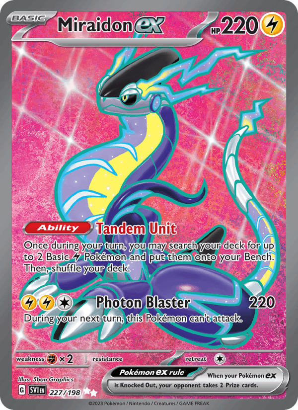 Miraidon ex 227/198 Scarlet & Violet English Pokémon card