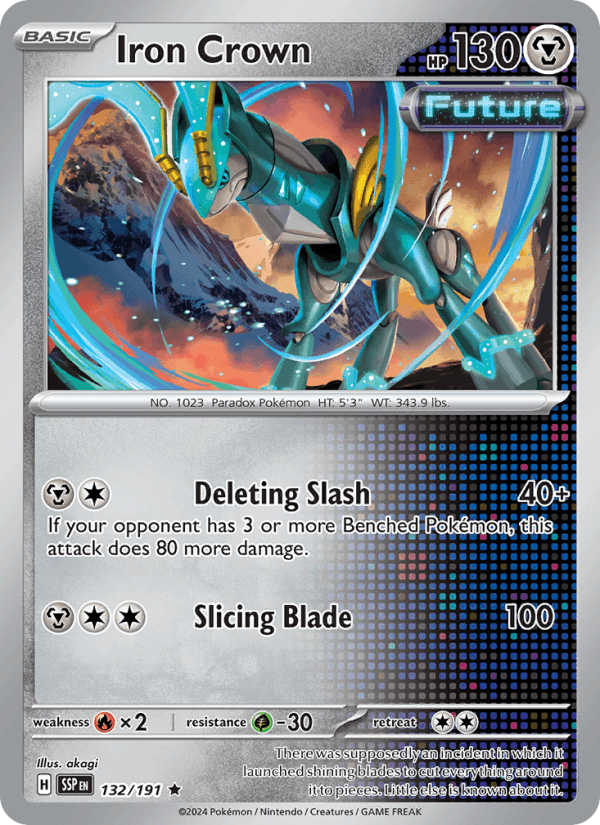 Iron Crown 132/191 Surging Sparks English Pokémon card