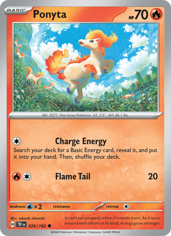 Ponyta 26/162 Temporal Forces English Pokémon card