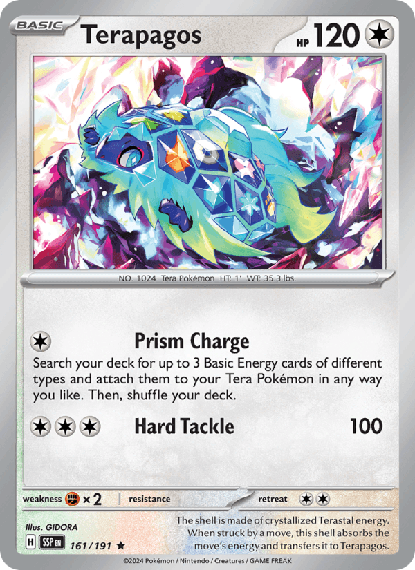 Terapagos 161/191 Surging Sparks English Pokémon card