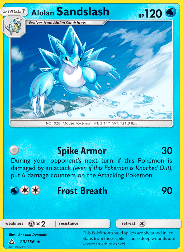 Alolan Sandslash 29/156 Ultra Prism English Pokémon card