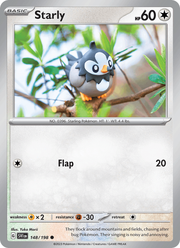 Starly 148/198 Scarlet & Violet English Pokémon card