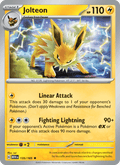 Jolteon 135/165 151 English Pokémon card