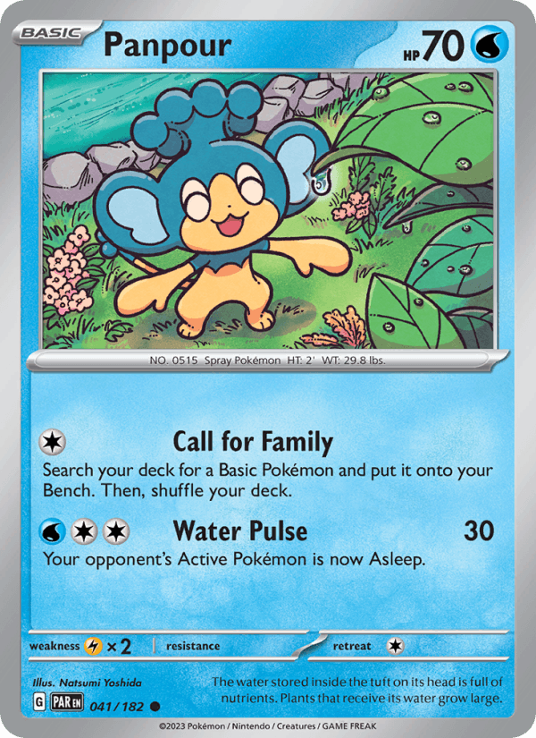 Panpour 41/182 Paradox Rift English Pokémon card