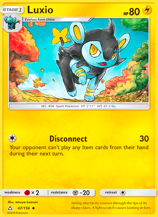 Luxio 47/156 Ultra Prism English Pokémon card