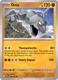 Onix 95/165 151 English Pokémon card