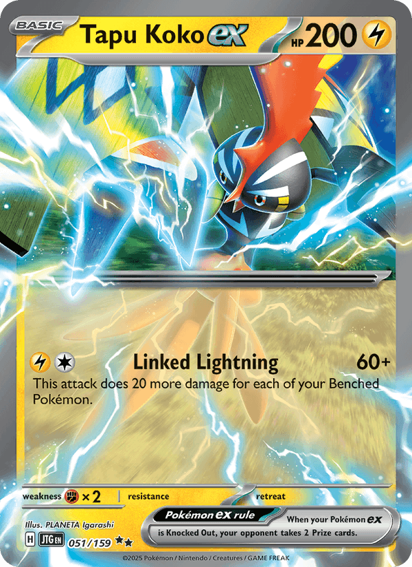 Tapu Koko ex 51/159 Journey Together English Pokémon card