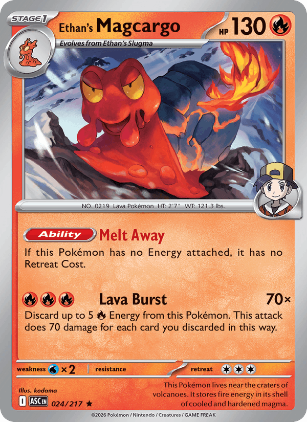 Ethan's Magcargo 24/217 Ascended Heroes English Pokémon card
