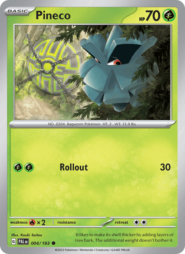 Pineco 4/193 Paldea Evolved English Pokémon card