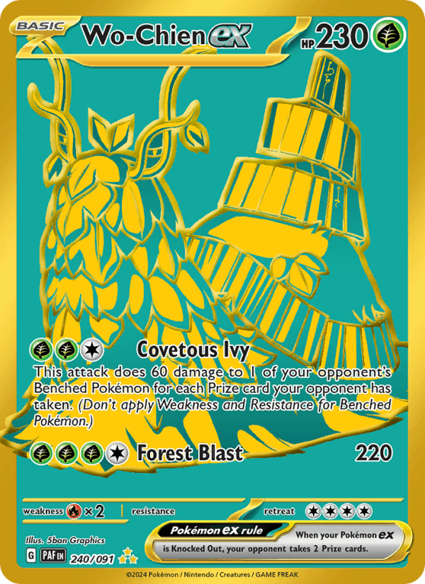 Wo-Chien ex 240/91 Paldean Fates English Pokémon card