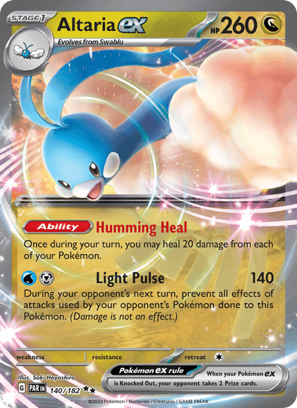 Altaria ex 140/182 Paradox Rift English Pokémon card