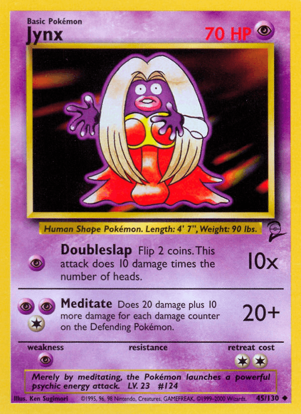 Jynx 45/130 Base Set 2 English Pokémon card