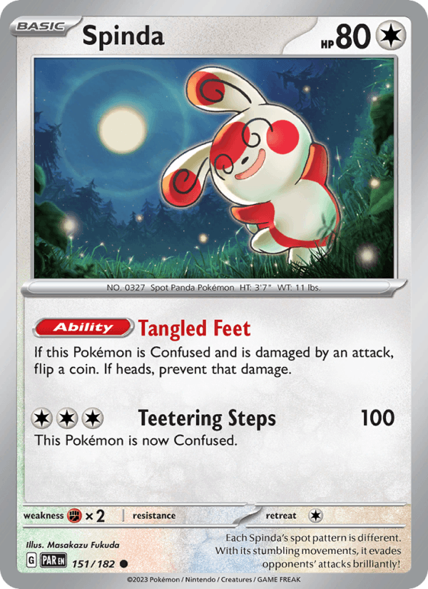 Spinda 151/182 Paradox Rift English Pokémon card