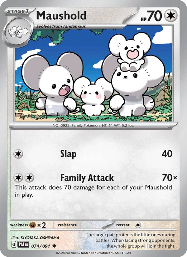 Maushold 74/91 Paldean Fates English Pokémon card