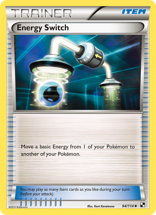 Energy Switch 94/114 Black & White English Pokémon card