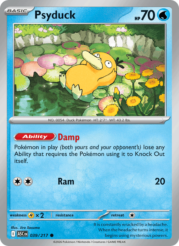 Psyduck 39/217 Ascended Heroes English Pokémon card