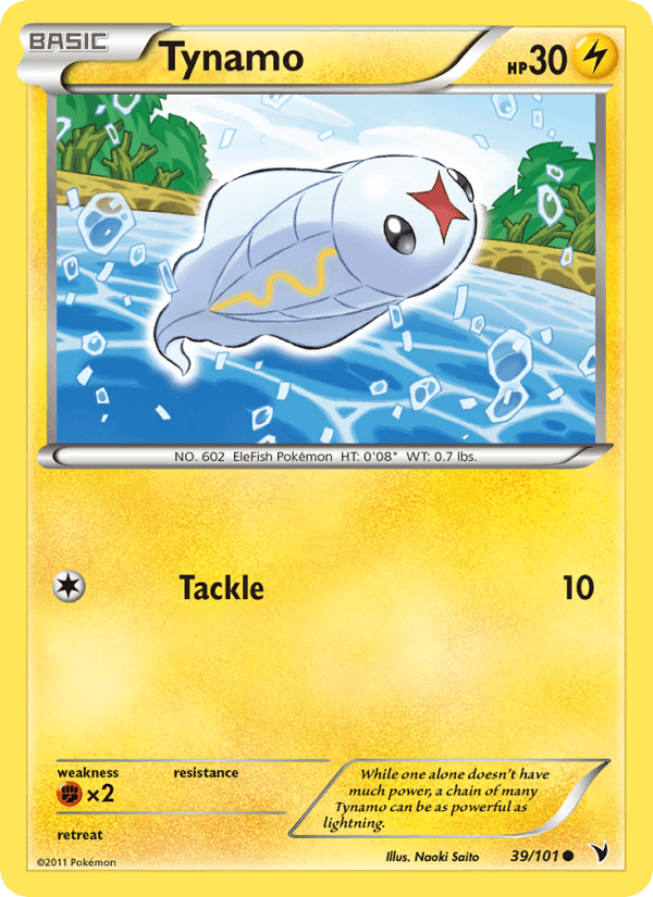 Tynamo 39/101 Noble Victories English Pokémon card
