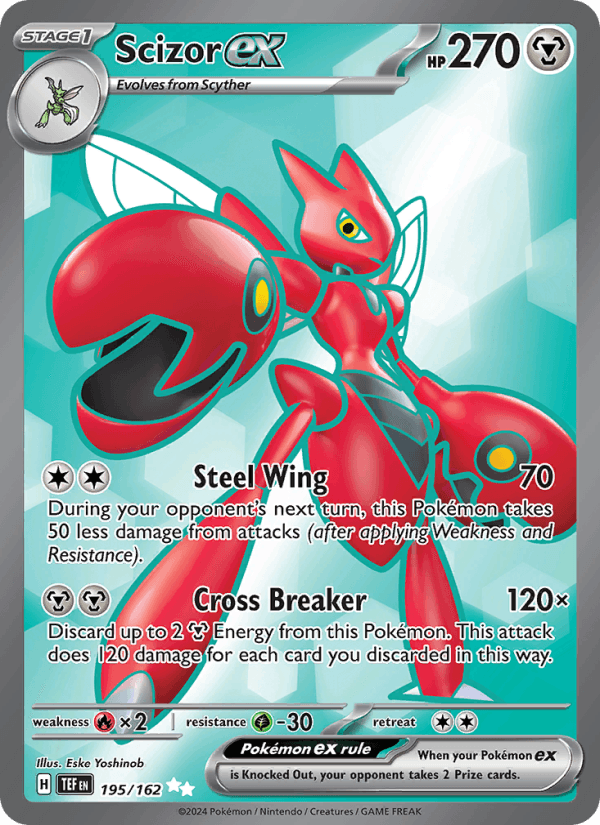 Scizor ex 195/162 Temporal Forces English Pokémon card
