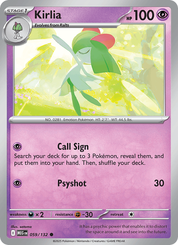 Kirlia 59/132 Mega Evolution English Pokémon card