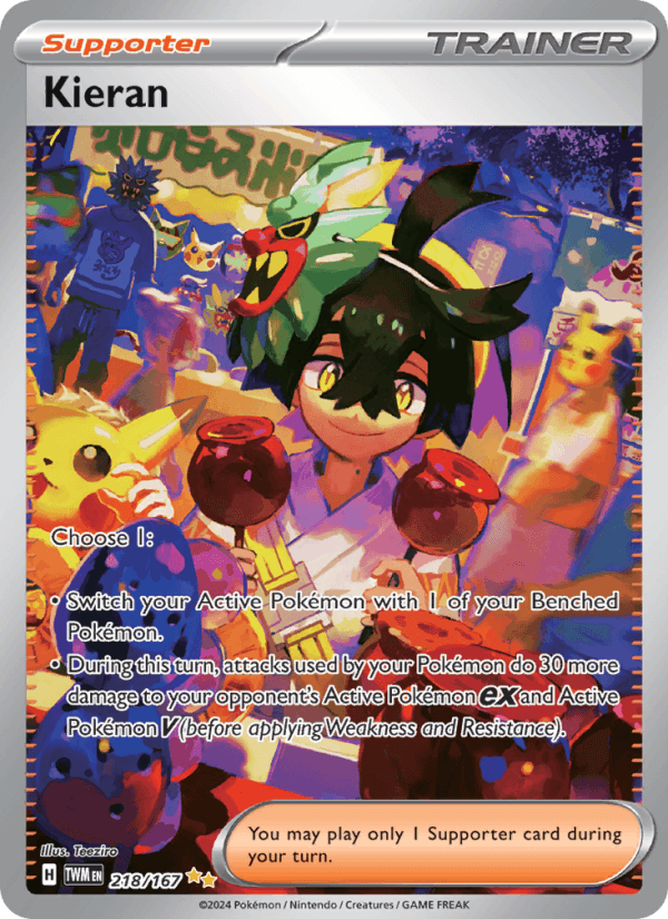 Kieran 218/167 Twilight Masquerade English Pokémon card