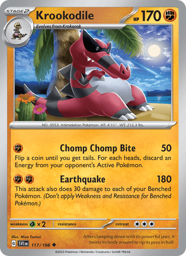 Krookodile 117/198 Scarlet & Violet English Pokémon card