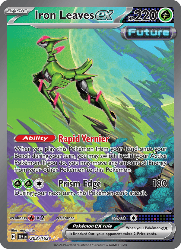 Iron Leaves ex 203/162 Temporal Forces English Pokémon card