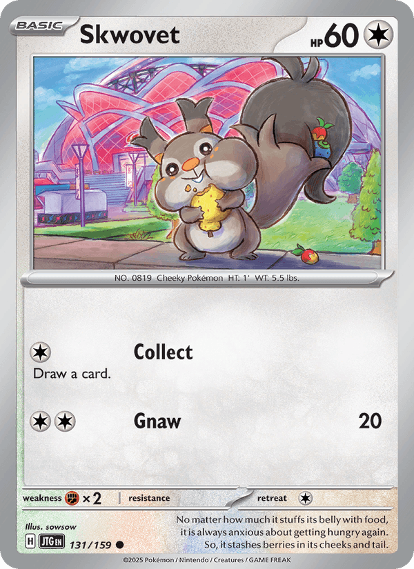 Skwovet 131/159 Journey Together English Pokémon card