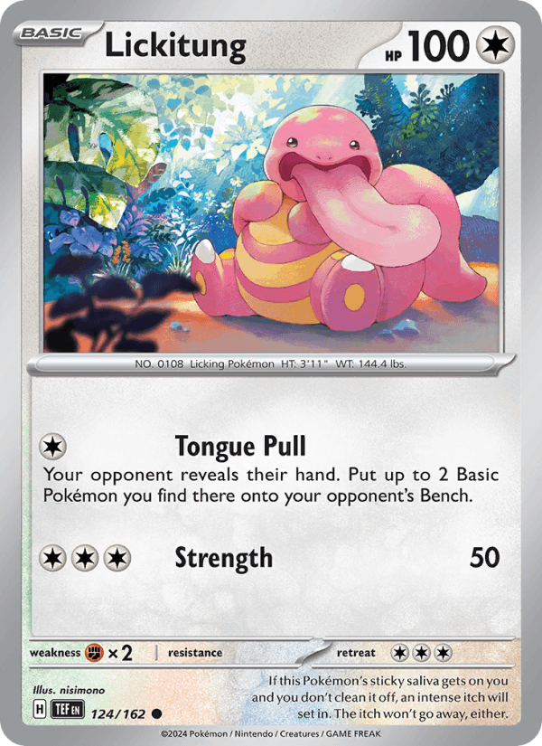 Lickitung 124/162 Temporal Forces English Pokémon card