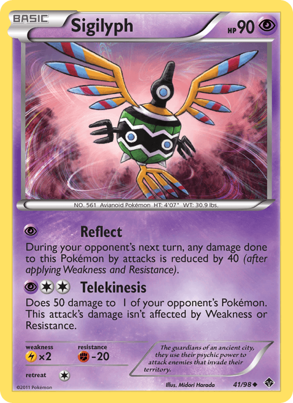Sigilyph 41/98 Emerging Powers English Pokémon card