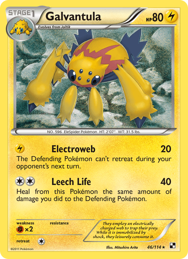 Galvantula 46/114 Black & White English Pokémon card
