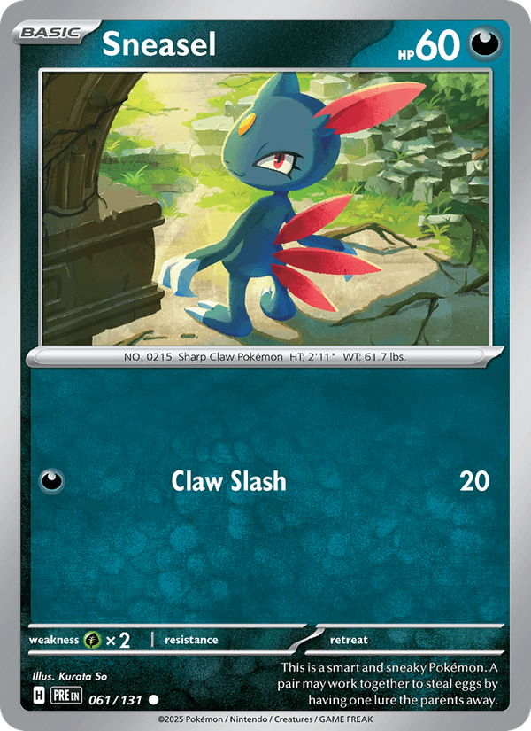 Sneasel 61/131 Prismatic Evolutions English Pokémon card