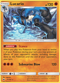 Lucario 71/147 Burning Shadows English Pokémon card