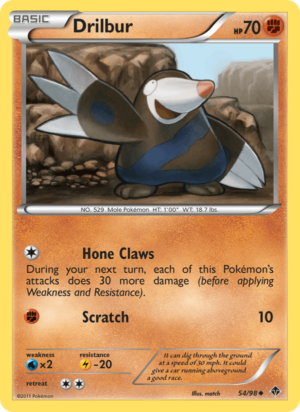 Drilbur 54/98 Emerging Powers English Pokémon card