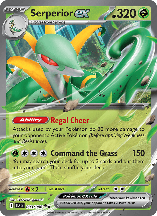 Serperior ex 3/86 Black Bolt English Pokémon card