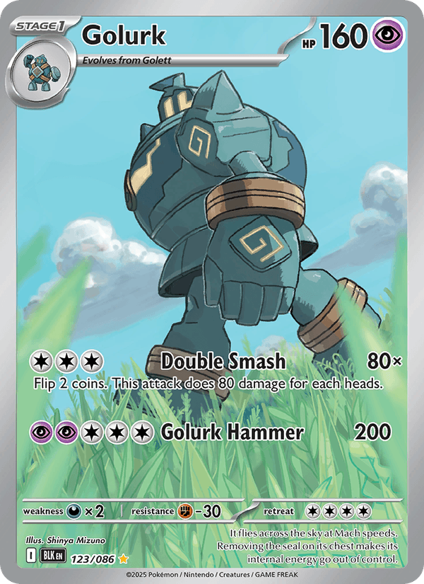 Golurk 123/86 Black Bolt English Pokémon card