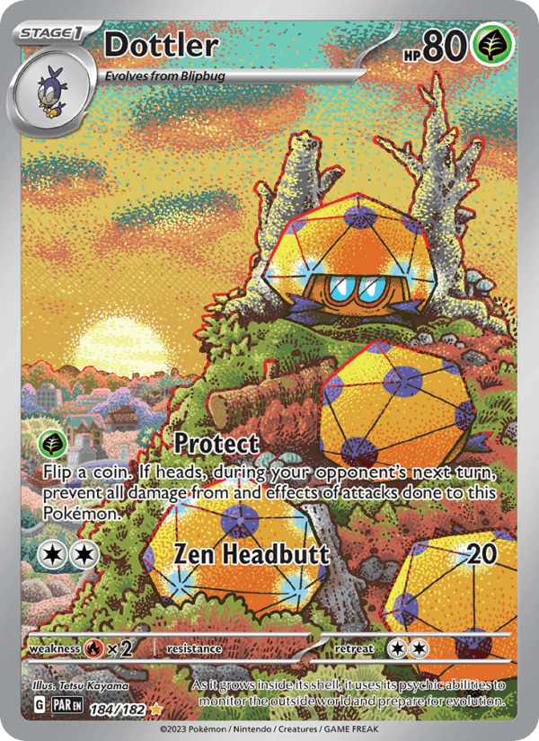 Dottler 184/182 Paradox Rift English Pokémon card