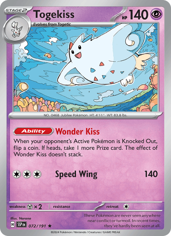 Togekiss 72/191 Surging Sparks English Pokémon card