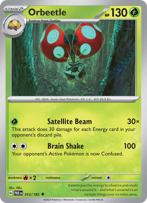 Orbeetle 12/182 Paradox Rift English Pokémon card