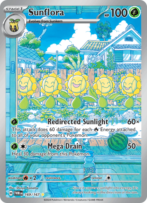 Sunflora 169/167 Twilight Masquerade English Pokémon card