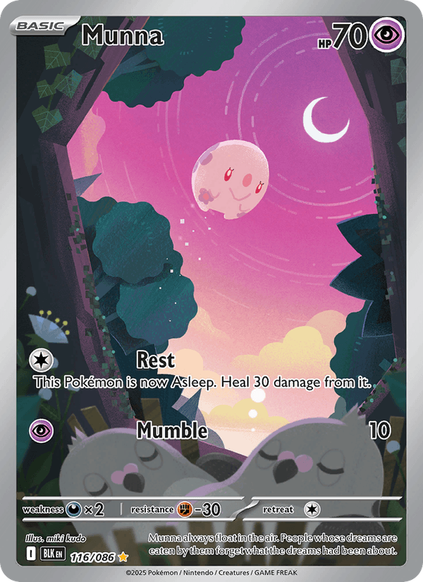 Munna 116/86 Black Bolt English Pokémon card