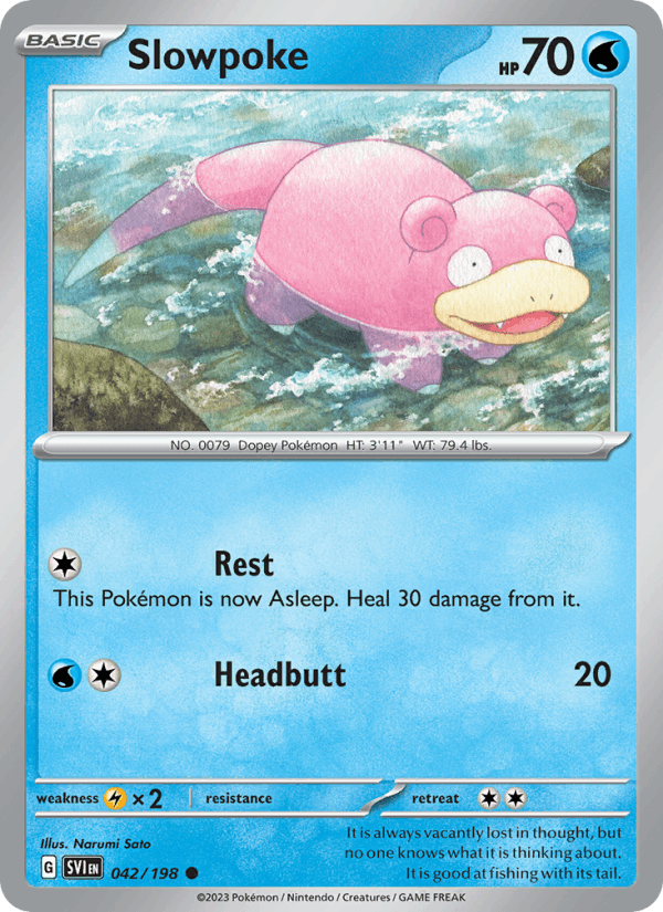 Slowpoke 42/198 Scarlet & Violet English Pokémon card