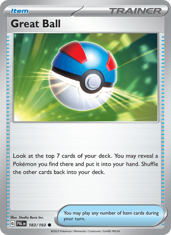 Great Ball 183/193 Paldea Evolved English Pokémon card