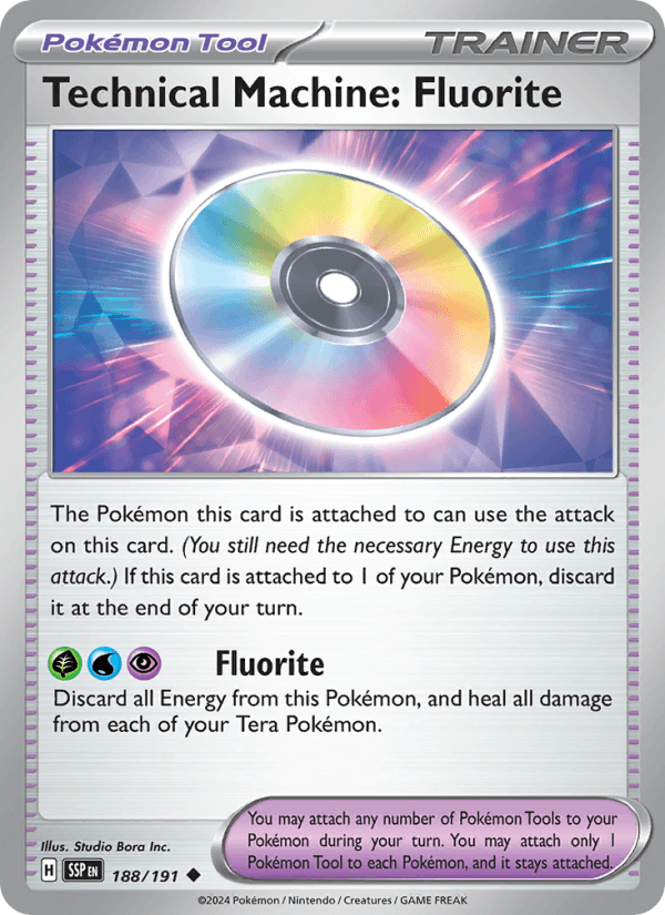 Technical Machine: Fluorite 188/191 Surging Sparks English Pokémon card