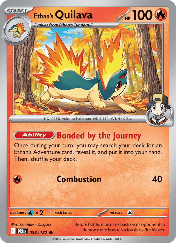 Ethan's Quilava 33/182 Destined Rivals English Pokémon card