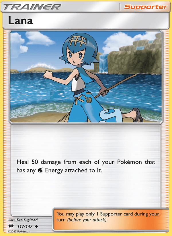 Lana 117/147 Burning Shadows English Pokémon card