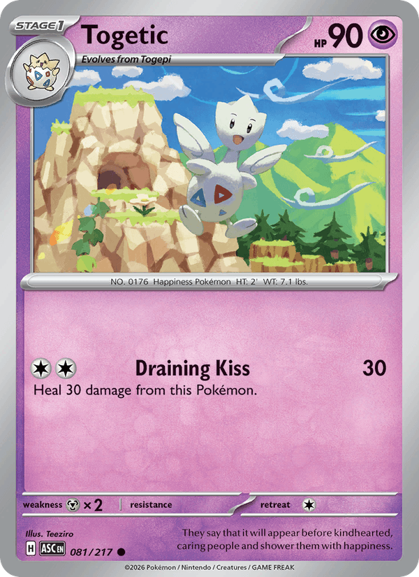 Togetic 81/217 Ascended Heroes English Pokémon card