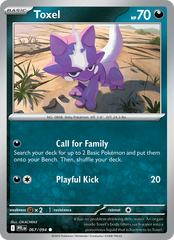 Toxel 67/94 Phantasmal Flames English Pokémon card