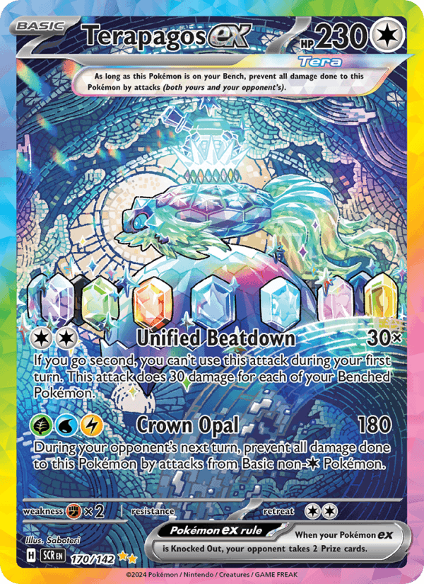 Terapagos ex 170/142 Stellar Crown English Pokémon card