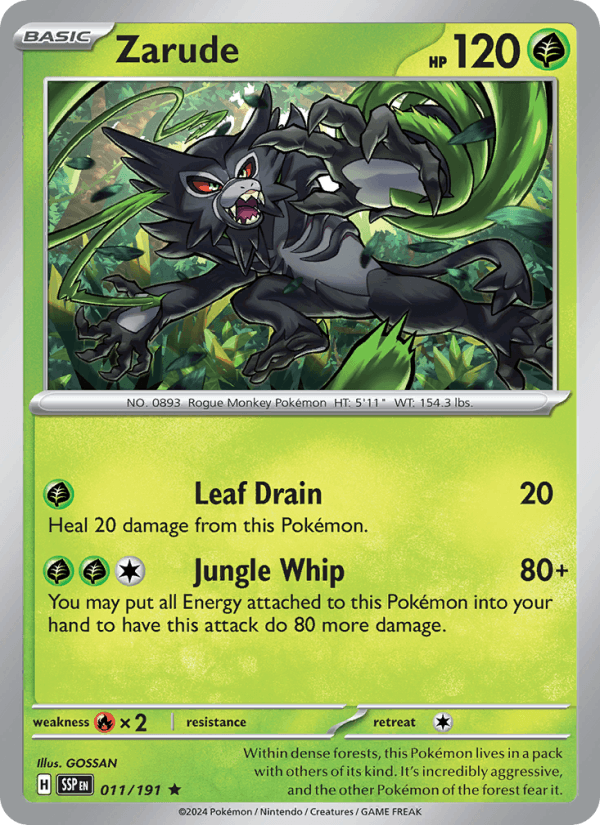 Zarude 11/191 Surging Sparks English Pokémon card